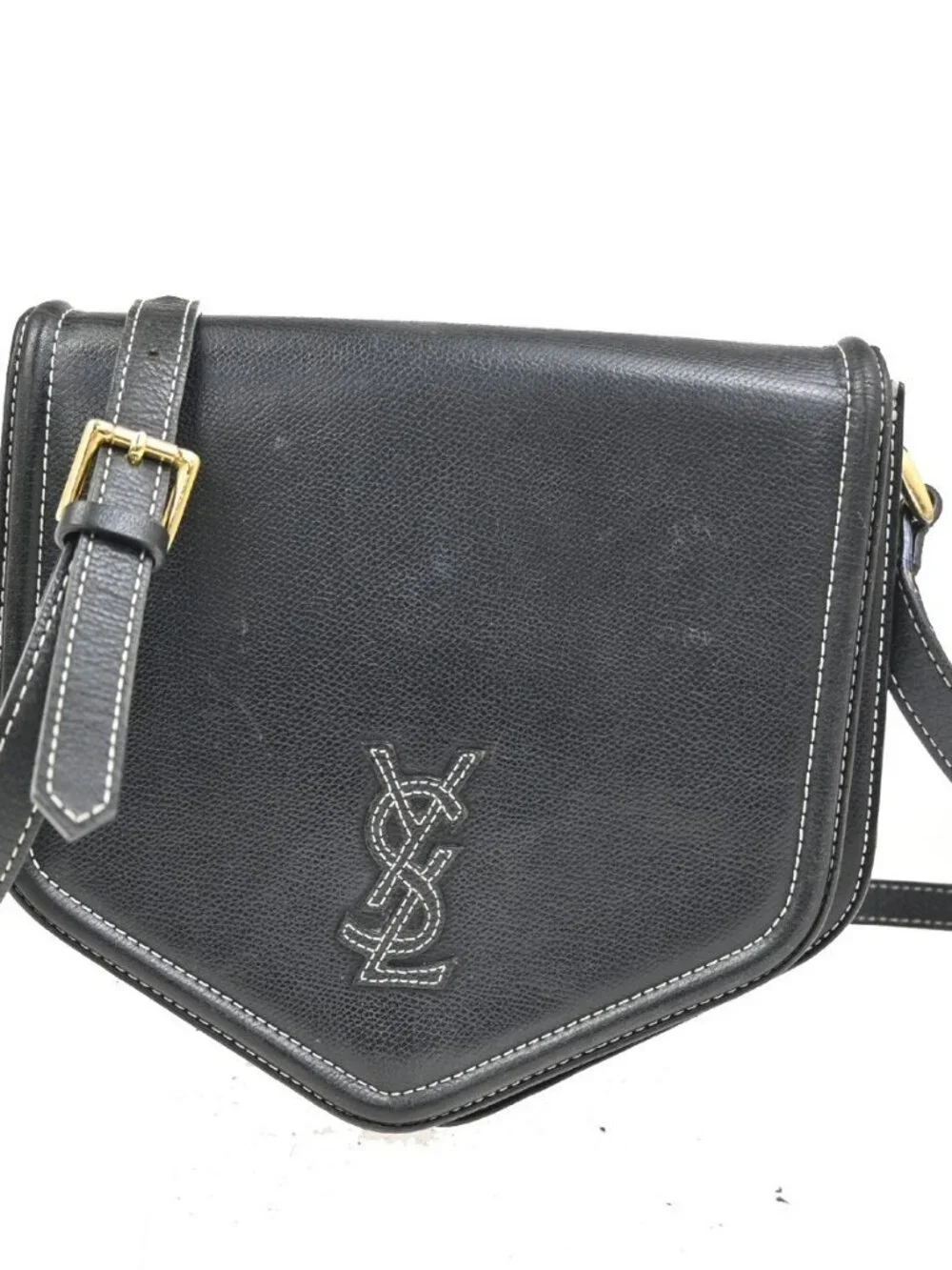 YVES SAINT LAURENT Cassandra Shoulder Crossbody Bag Leather Black GHW 30TA582 - Picture 1 of 16